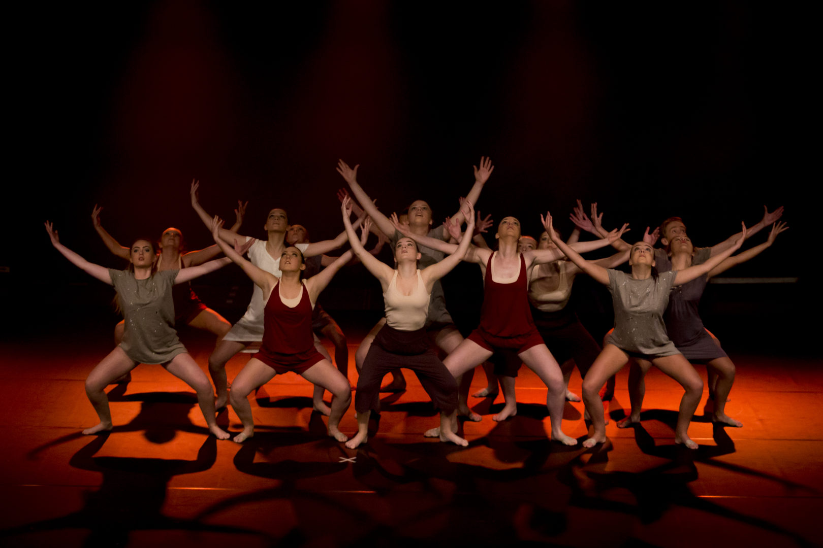 Podiumlicht en poses